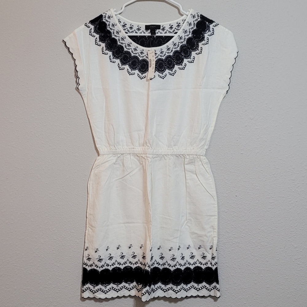 J Crew embroidered tunic dress